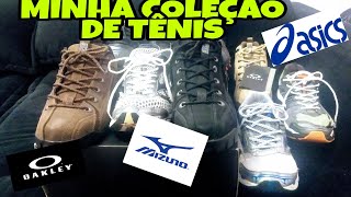 MEUS TÊNIS👉OAKLEY FLAK LOW, FLAK MID, MIZUNO, OAKLEY BRAVO, ASICS, NIKE, OAKLEY TEETH