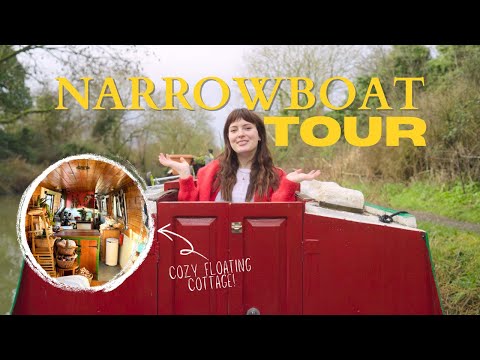 Narrowboat Tour | Inside a Cozy Floating Cottage on the Canal