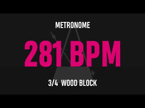 281 BPM 3/4 - Best Metronome (Sound : Wood block)