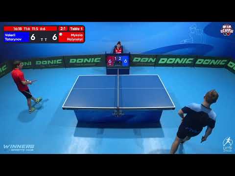 13:00 Valerii Tatarynov  3-1 Mykola Halynskyi West 1 WIN CUP 12.11.2022 | TABLE TENNIS WINCUP