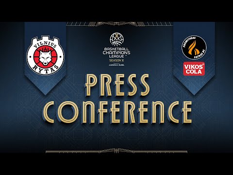 Rytas Vilnius v Promitheas Patras BC Vikos Cola - Press Conference | #BasketballCL 2025-26