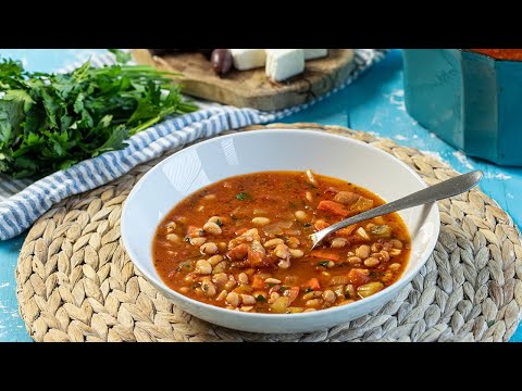 Greek White Bean Soup in 30 Minutes! Delicious Fasolada