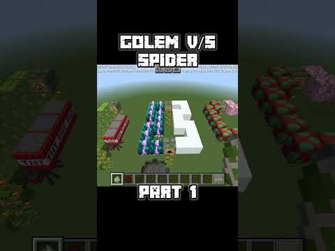 Minecraft Beta: EPIC Golem vs. Spider Battle!