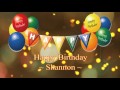 Happy Birthday song for Shannon