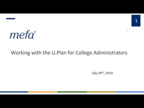 Working with the U.Plan for College Administrators