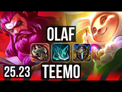 OLAF vs TEEMO (TOP) | 10/2/8, Godlike, 500+ games | EUW Master | 25.23
