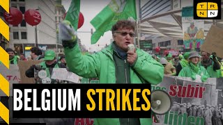 Belgian trade unions march against energy costs and inflation
