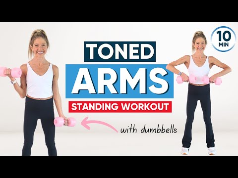 10-Minute Standing Upper Body Workout for Toned Arms with Weights