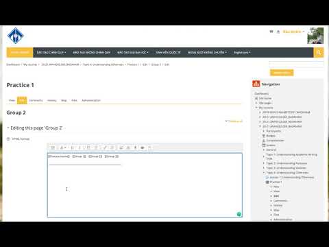 Creating Wiki in Moodle