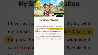 English Listening Practice – My Summer Vacation | Short English Story with Subtitles