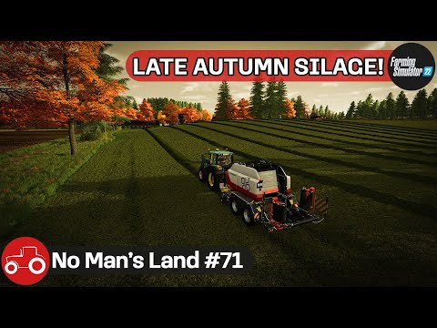 Late Autumn Silage & Harvesting Sunflowers - No Man's Land #71 FS22 Timelapse