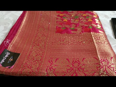 Pure Dola Silk Saree l ✨ Elegant Banarasi Style Saree – Perfect for Weddings & Festive Wear ✨