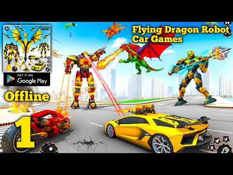 Flying Dragon: Robot Car Games Gameplay Walkthrough Part 1 (Android)