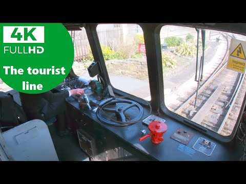 Scenic Railway Journey: Oxenhope to Keighley and Back - Class 101 Locomotive Cab Ride in 4K60