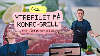 Norsk biff på japansk yakitori grill med trønderkokk