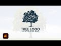 How To Make A Vintage Tree Logo Design In Adobe Illustrator Logo Design Tree Logo