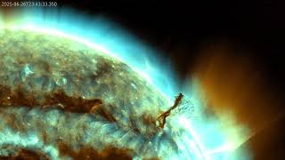 20250701 NorthWest Spinning Filament Eruption ( SDO )