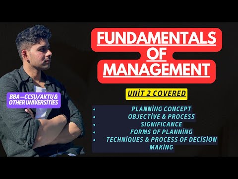 Fundamentals of Management BBA 1st Semester All Topics of Unit 1 Explained