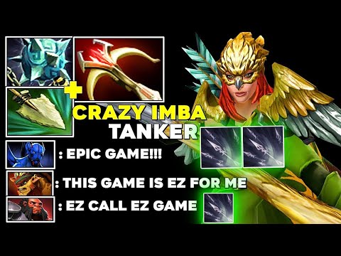 CRAZY IMBA TANKER vs [ Windranger ] - Gleipnir + Hurricane Pike - Counter Build Hero Gameplay