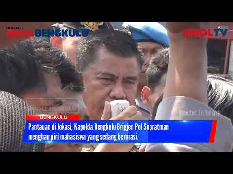 Aksi PMII Dipuncaki Kehadiran Kapolda Bengkulu Dan Salat Gaib Bersama