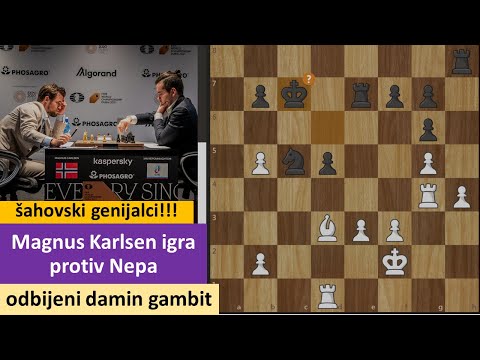 Magnus Karlsen vs Jan Nepomnjaščij - borba dva šahovska genija - odbijeni damin gambit