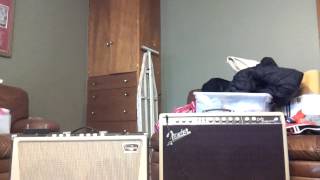 Video thumbnail for Tone King Comet 40B vs. Fender Custom Shop Dual Professional - short vid by northfortyrecords