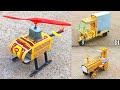3 Amazing Toy Think Matchbox Rickshaw Helicopter Tractor DIY TOY