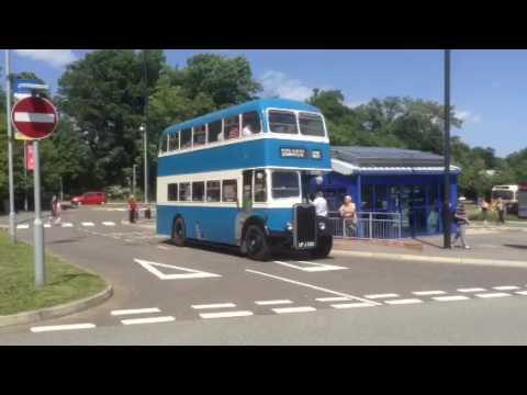 Preserved buses doing shuttle runs at durham bus rally 1 june 18 2017