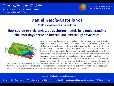 Daniel García-Castellanos: landscape evolution models and interplay of internal/external geodynamics