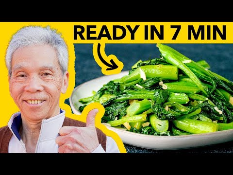 🥬 The EASIEST Veggie Stir Fry: Choy Sum with Garlic (蒜蓉菜心)