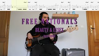 Free Nationals (ft. Daniel Caesar &amp; UMO) // Beauty &amp; Essex [Bass Cover + Tabs]