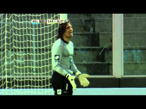 Gran respuesta de Olave. Belgrano 1 Sarmiento 0. Fecha 6. Primera División 2016