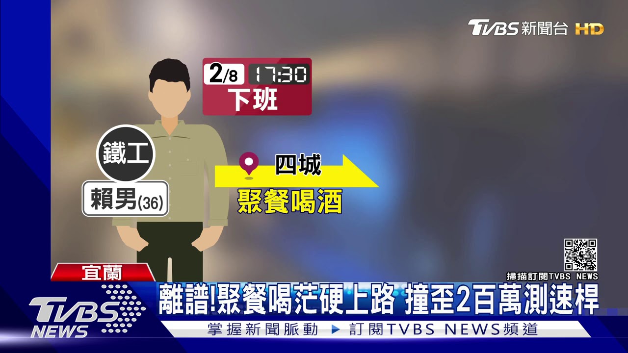 人呢?酒駕猛撞測速桿 心虛男肇逃躲巷
