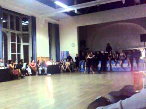  Andrea Misse  and  Javier Rodriguez  are  dancing  to  the  tango  "  Nada Mas  "