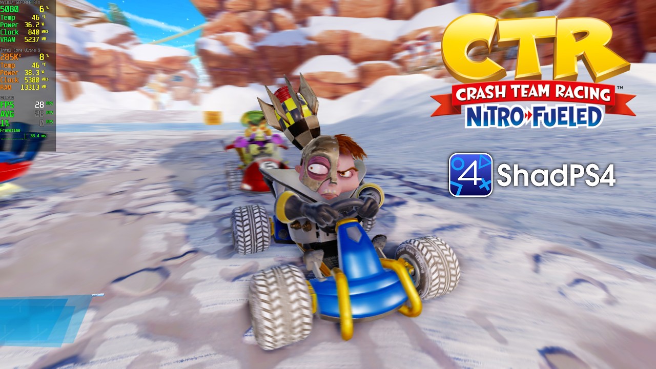 Crash Team Racing Nitro-Fueled Gameplay | ShadPS4 0.15.1 WIP PS4 Emulator PC