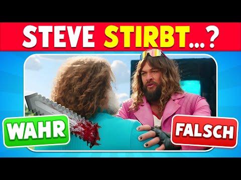 MINECRAFT: Wahr oder Falsch...? ✔️❌ | Kennst du wirklich den Minecraft-Film? 🎬💥🎮
