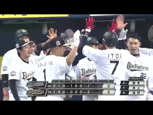 【7回裏】勝ち越しまで一歩及ばずも バファローズ・糸井が同点打!! 2016/4/1 Bs-M