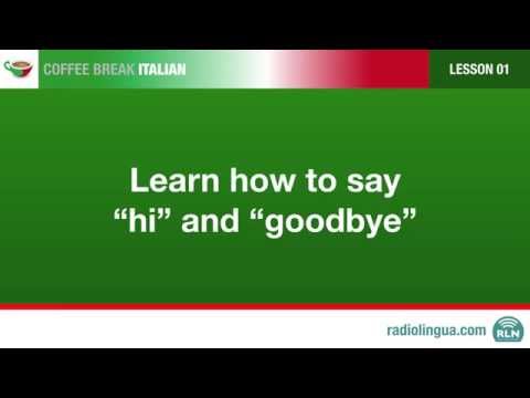 How to say hello and goodbye in Italian