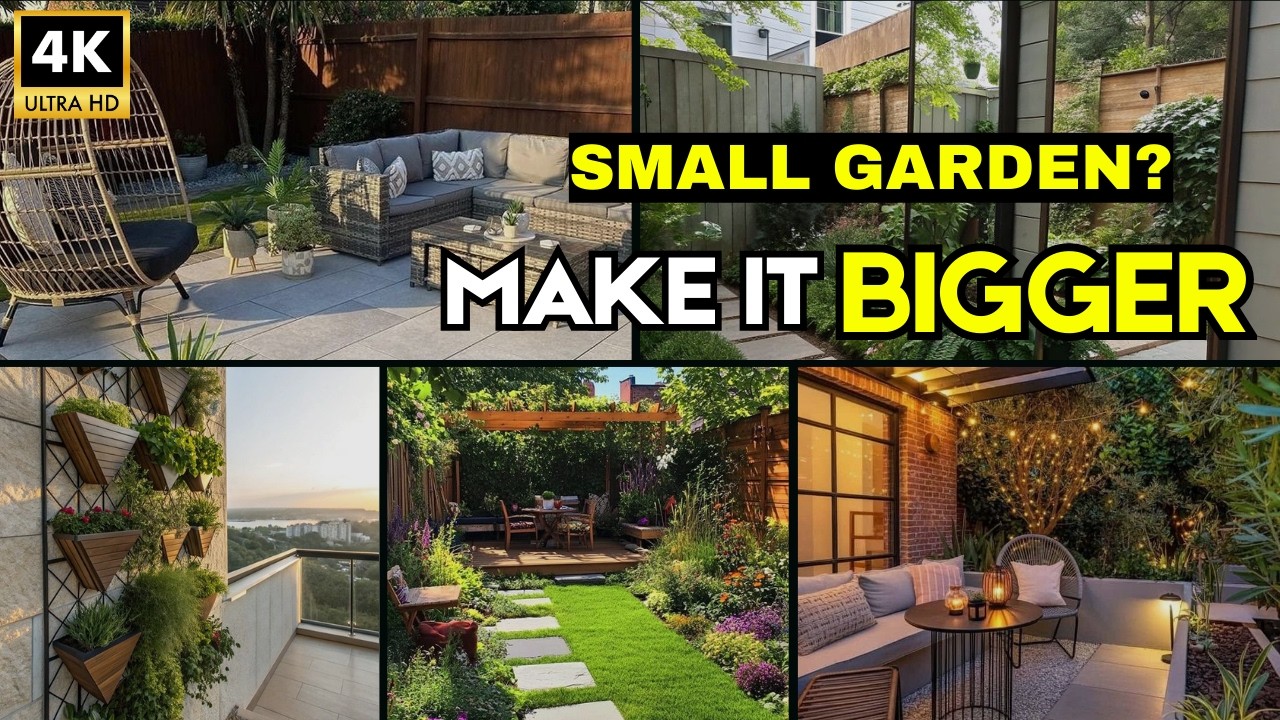 Tiny Garden Ideas That Make Your Backyard Look Bigger | Space Saving Design