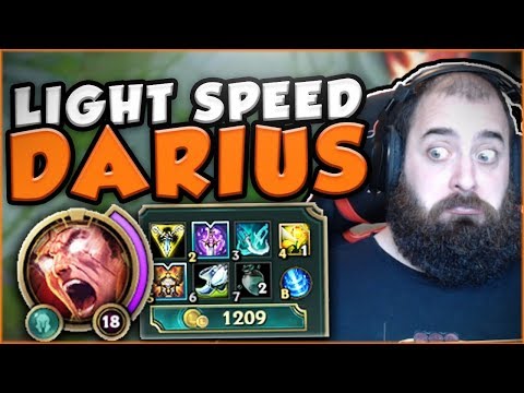 LIGHT SPEED DARIUS! THE FASTEST POSSIBLE DARIUS BUILD! NEW DARIUS TOP GAMEPLAY! - League of Legends