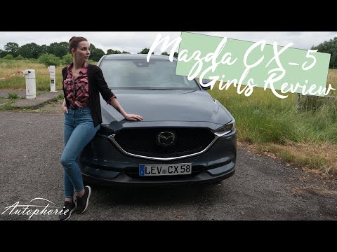 Larissa fährt den 2021 Mazda CX-5 Skyactiv-D 184 AWD in Polymetall Grau [4K] - Autophorie