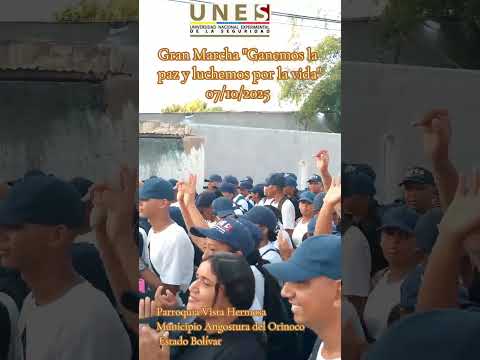 MARCHA POR LA PAZ EN EL MUNICIPIO ANGOSTURA DEL ORINOCO DEL ESTADO BOLÍVAR. 07/10/2025