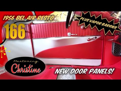 E166 New Interior Door Panels PLUS - Vapor Barrier! 1956 Chevy Bel Air Resto