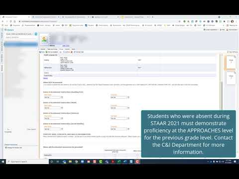 Updating an ALP Form in Eduphoria Aware