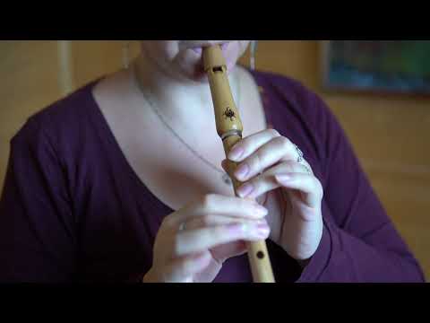 High F ashwood whistle + silver ring - HarmonyFlute