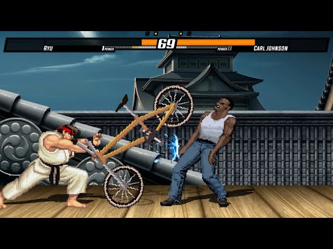 RYU vs CJ (GTA) - HIGH LEVEL INSANE EPIC FIGHT!