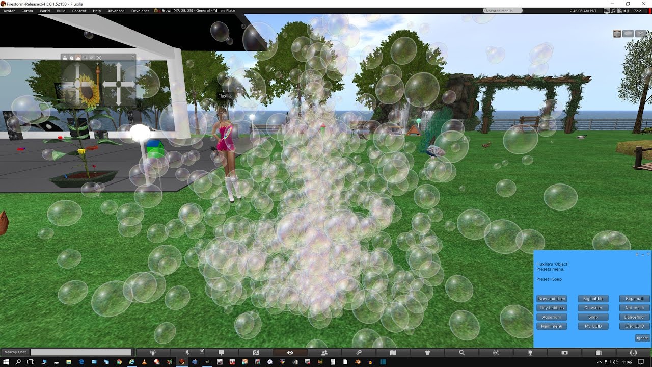 Demo: Bubbles and Particles maker Script in Second Life