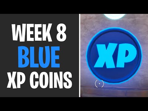 All Blue XP Coins Locations WEEK 8 - Fortnite