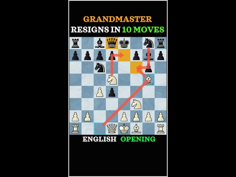 Chess Tricks to win fast, English Opening trap, Grand master resigns in 10 Moves, Chess Wiser