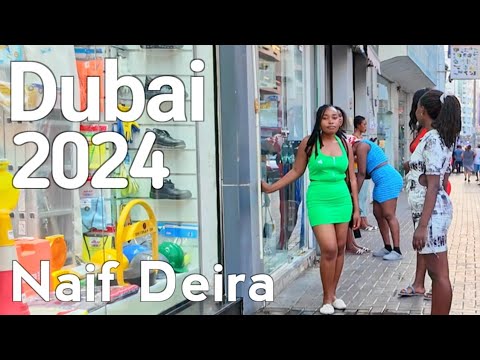 Dubai [4K] Naif Deira, Gold Souk Walking Tour 🇦🇪